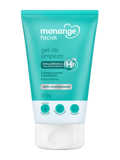 MONANGE FACIAL GEL LIMPEZA ANTIOLEOSIDADE 120G